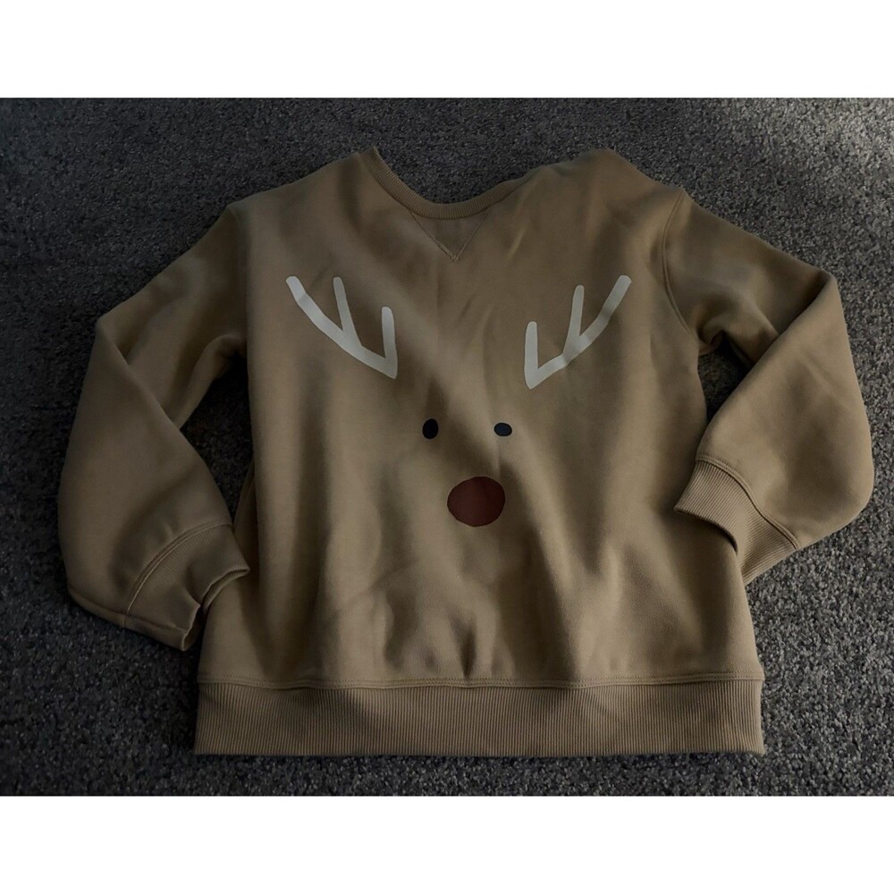 Boys Reindeer Sweatshirt Size 7 NWT A5